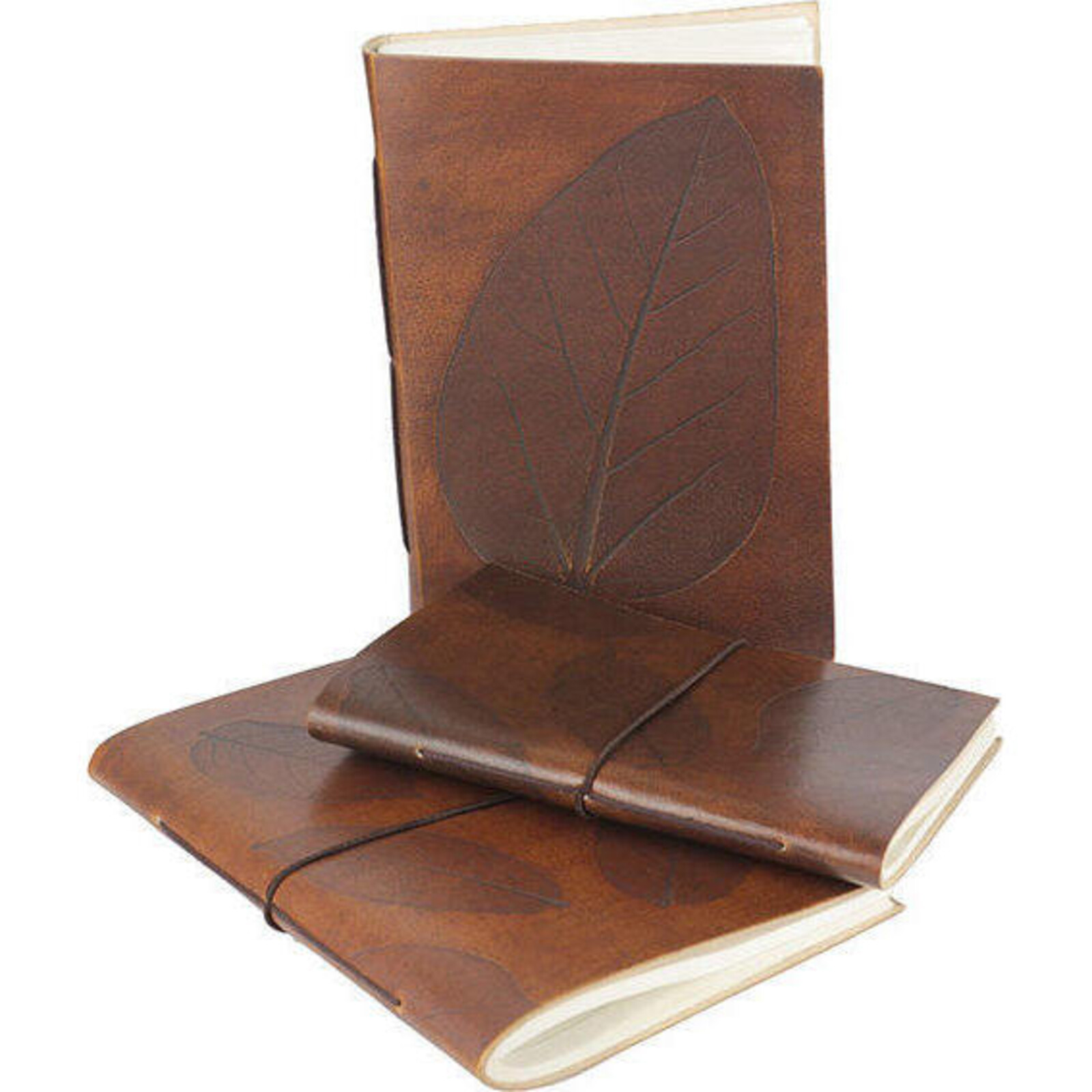 Leather Notebook Leaf Multi
