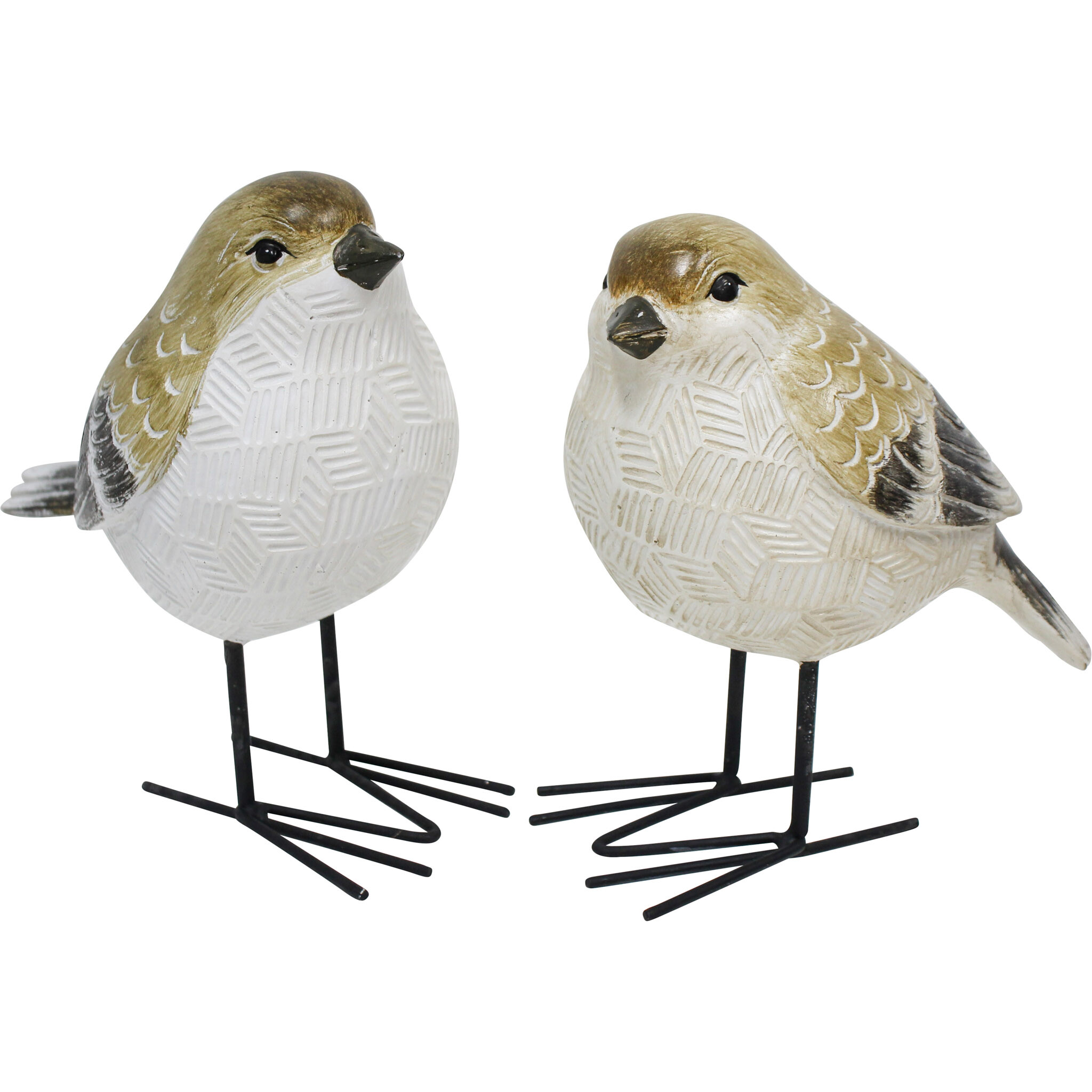 S/2 Birds Metal Feet