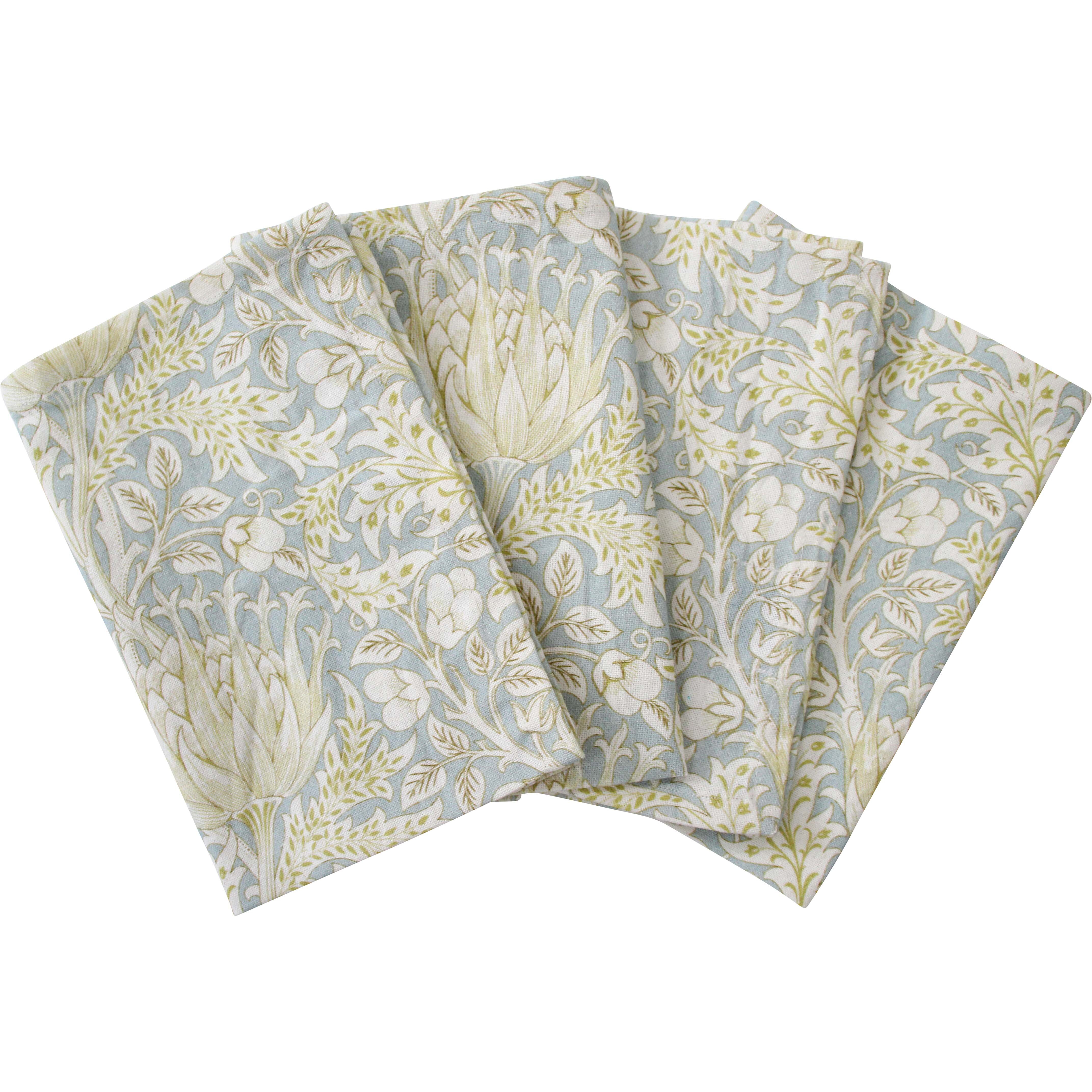 Cotton Napkin Artichoke Blue - Piece