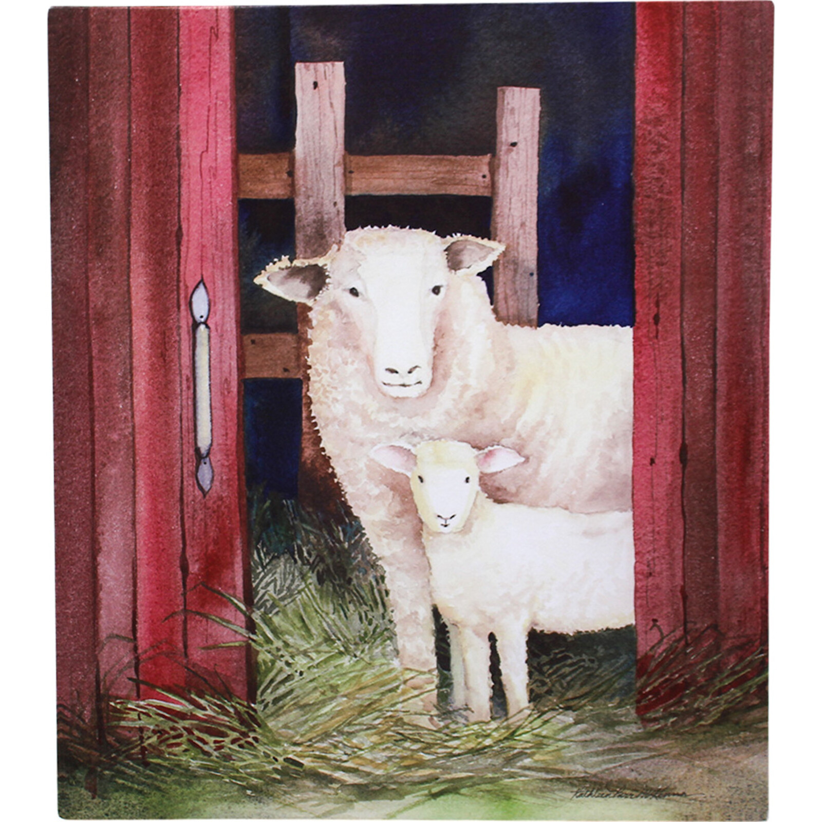 Canvas Sheep Pair