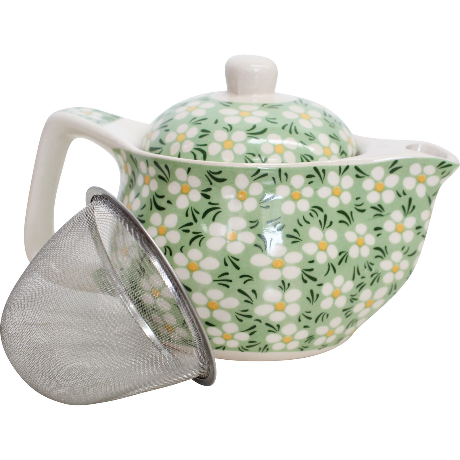 Teapot Curve Daisy Green