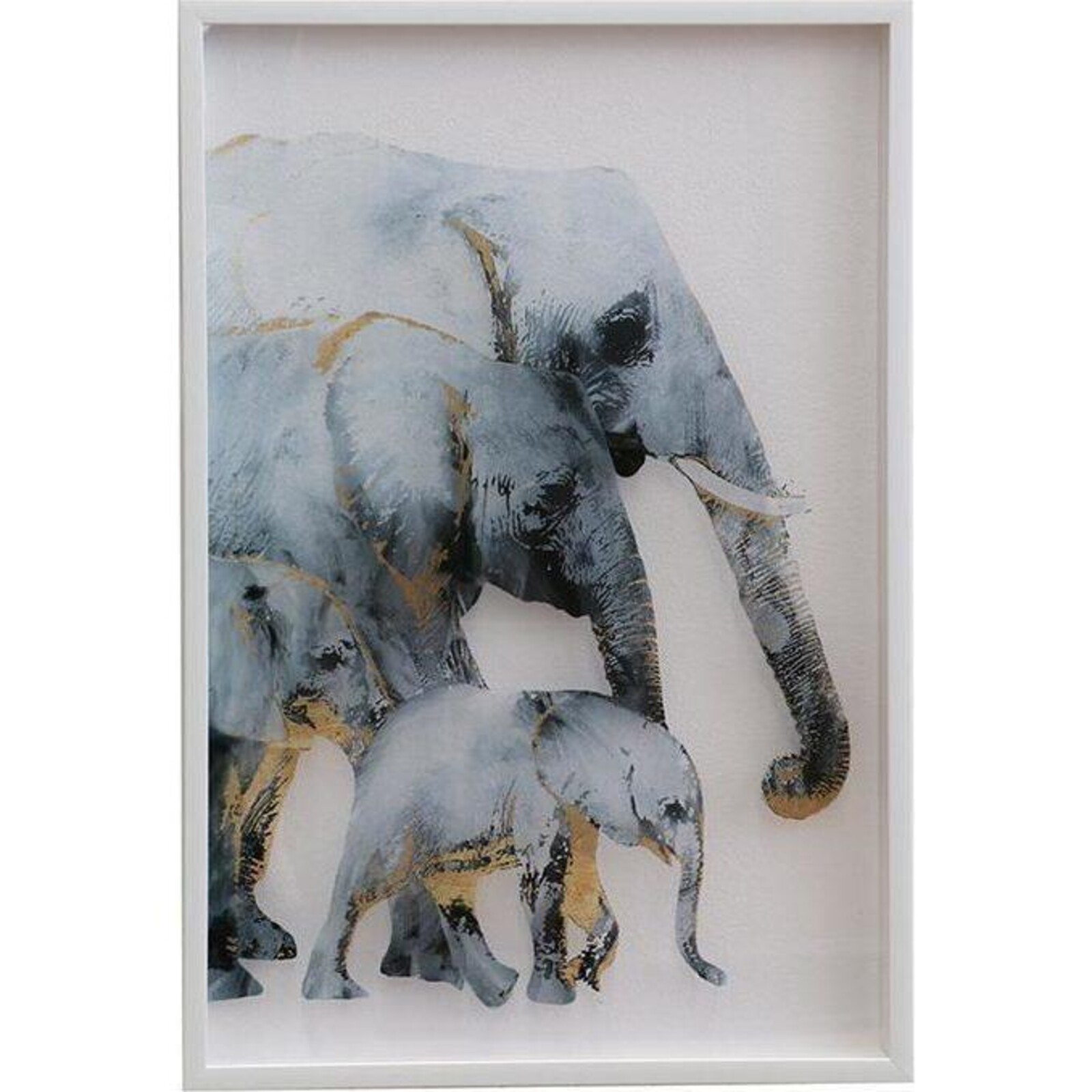 Framed Print Elephant Pair