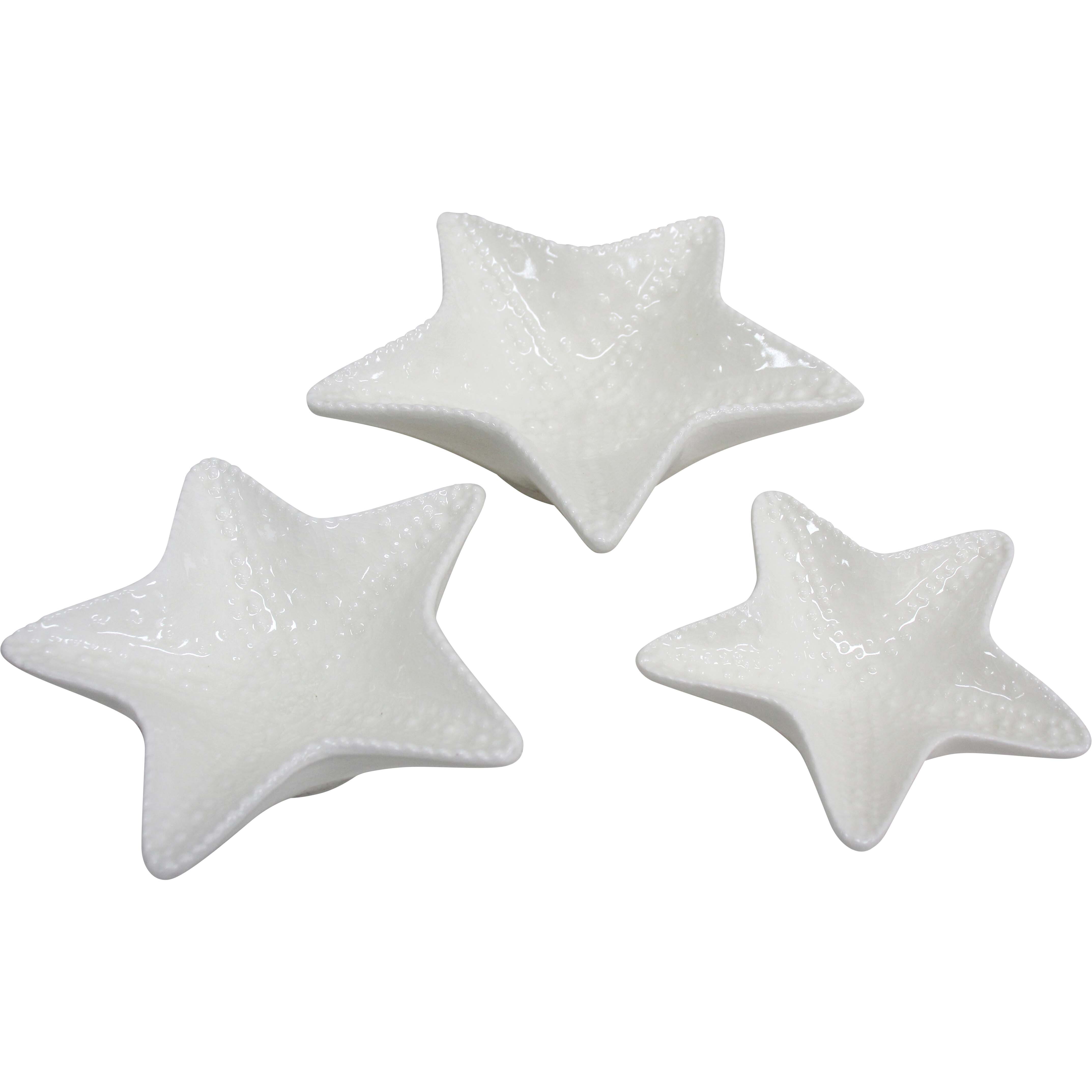 Starfish Plate S/3 White