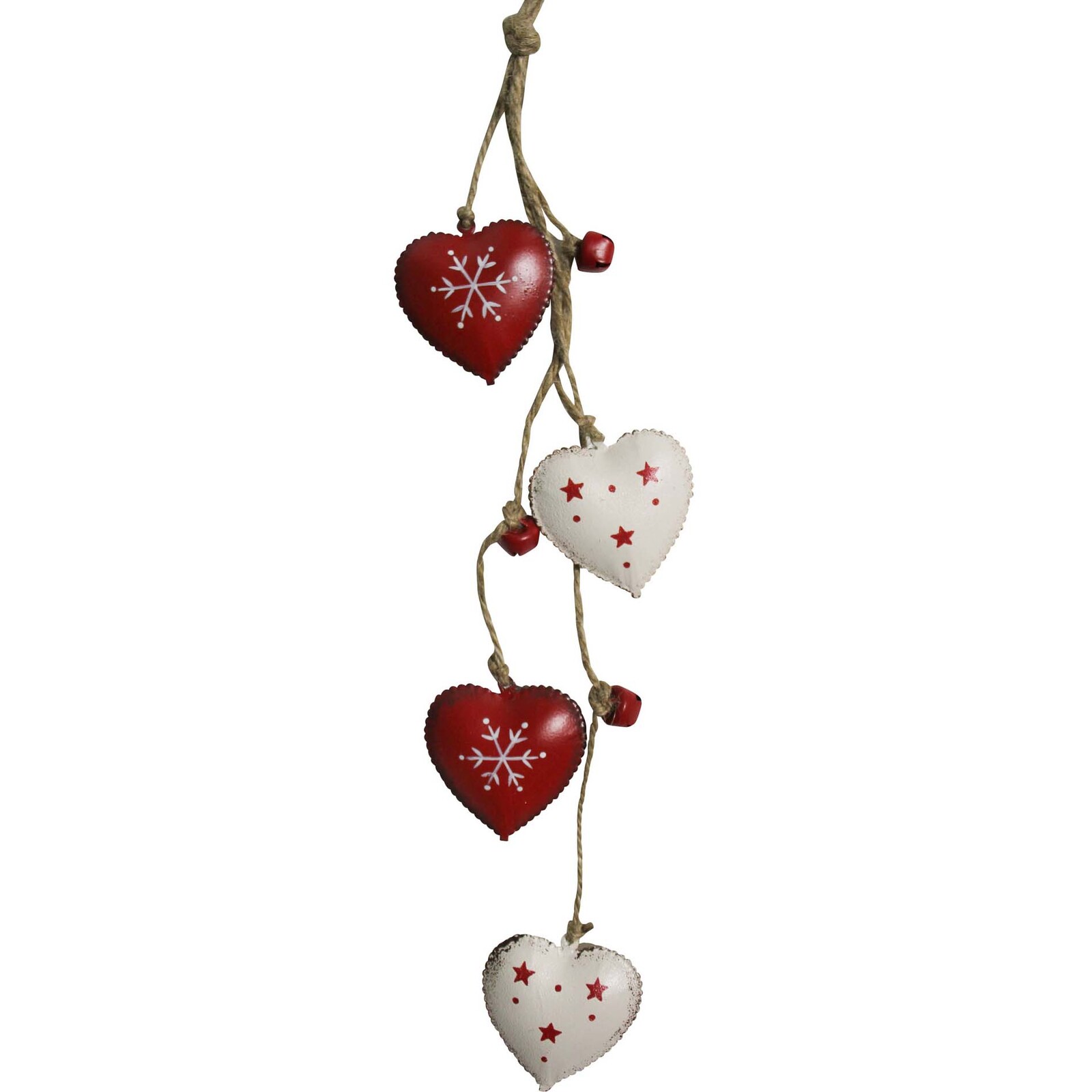 Hanging Heart Cluster Xmas Red
