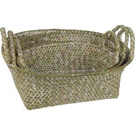 Woven Basket Ovale  S/3