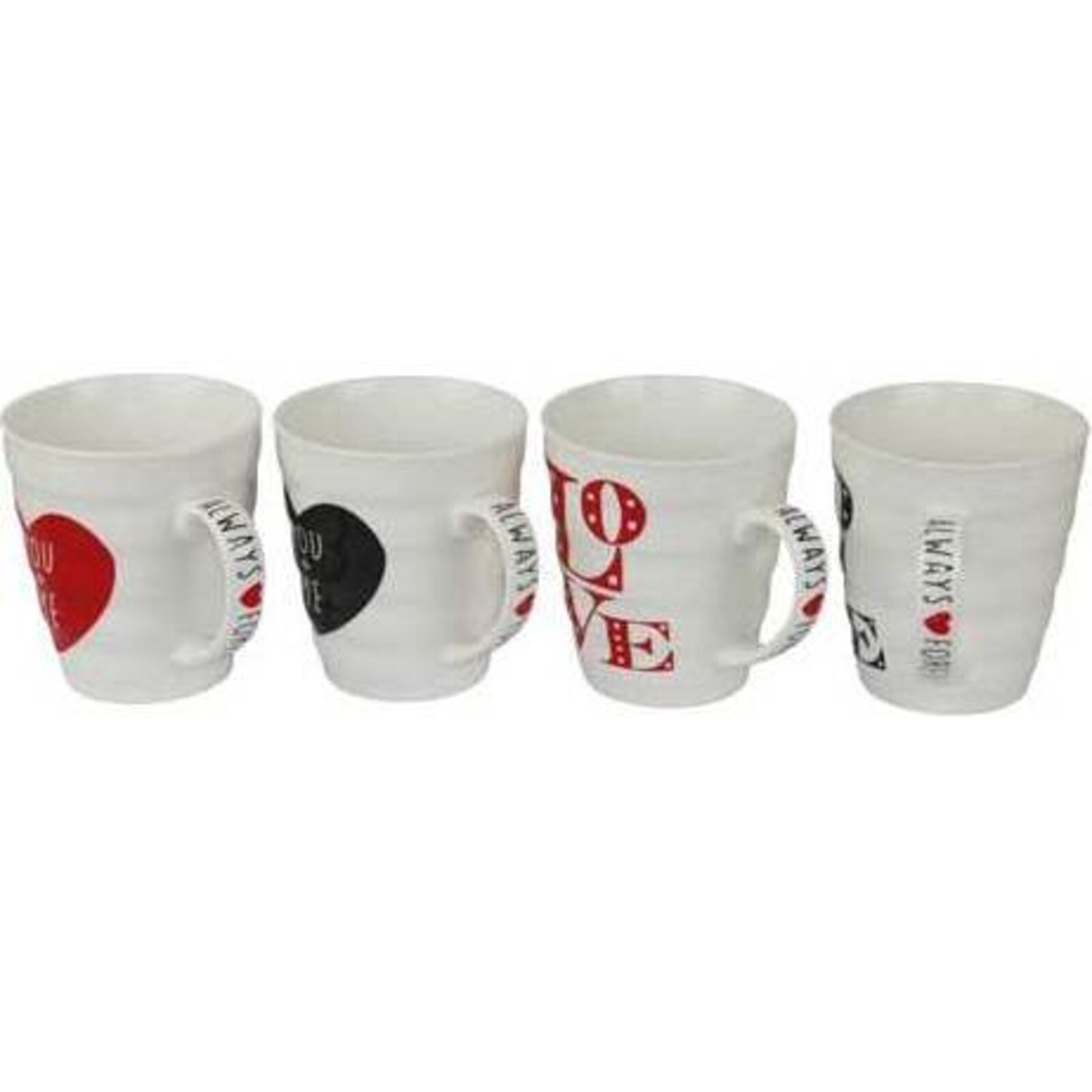 Coffee Mugs Love assorted 4