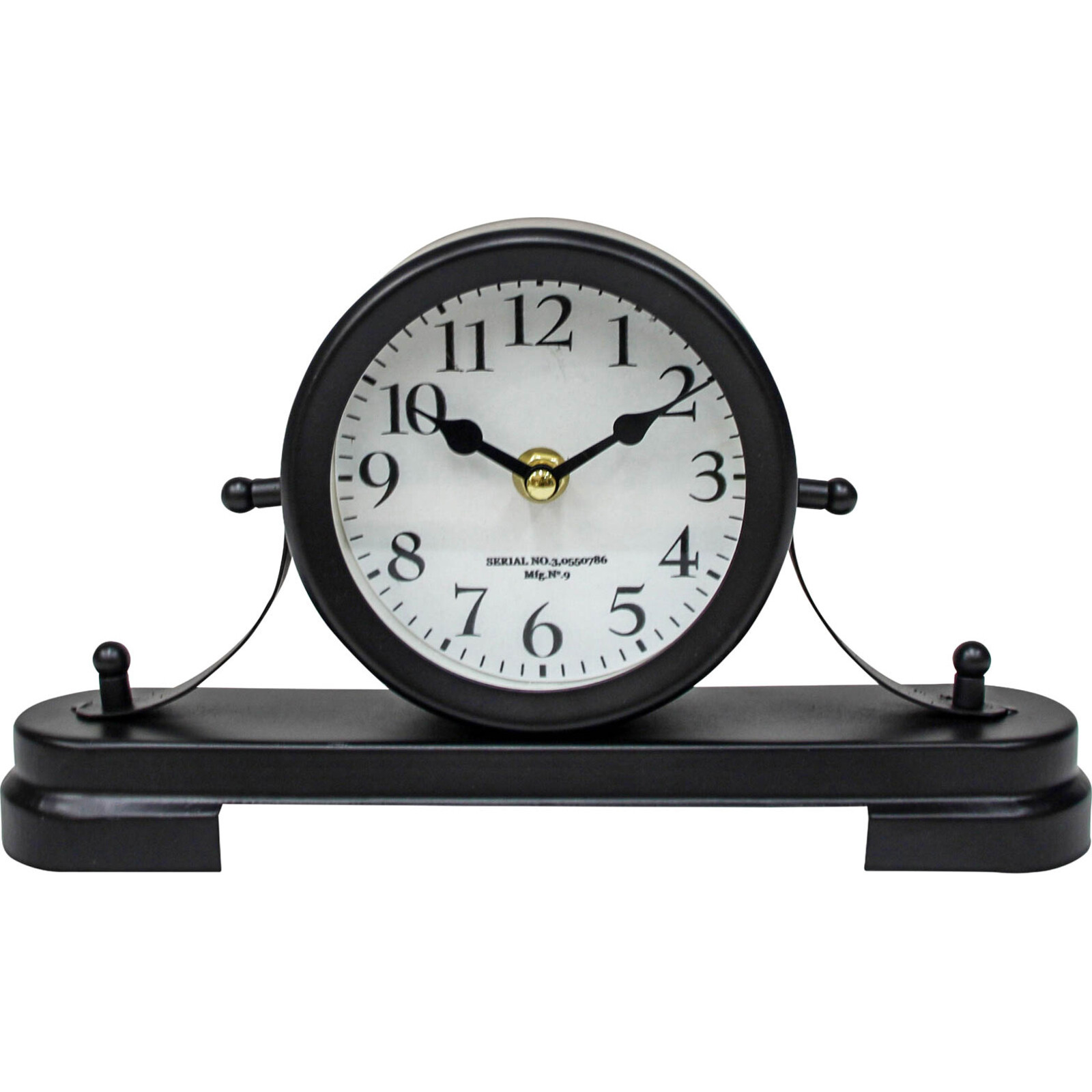 Table Clock Vintage Black
