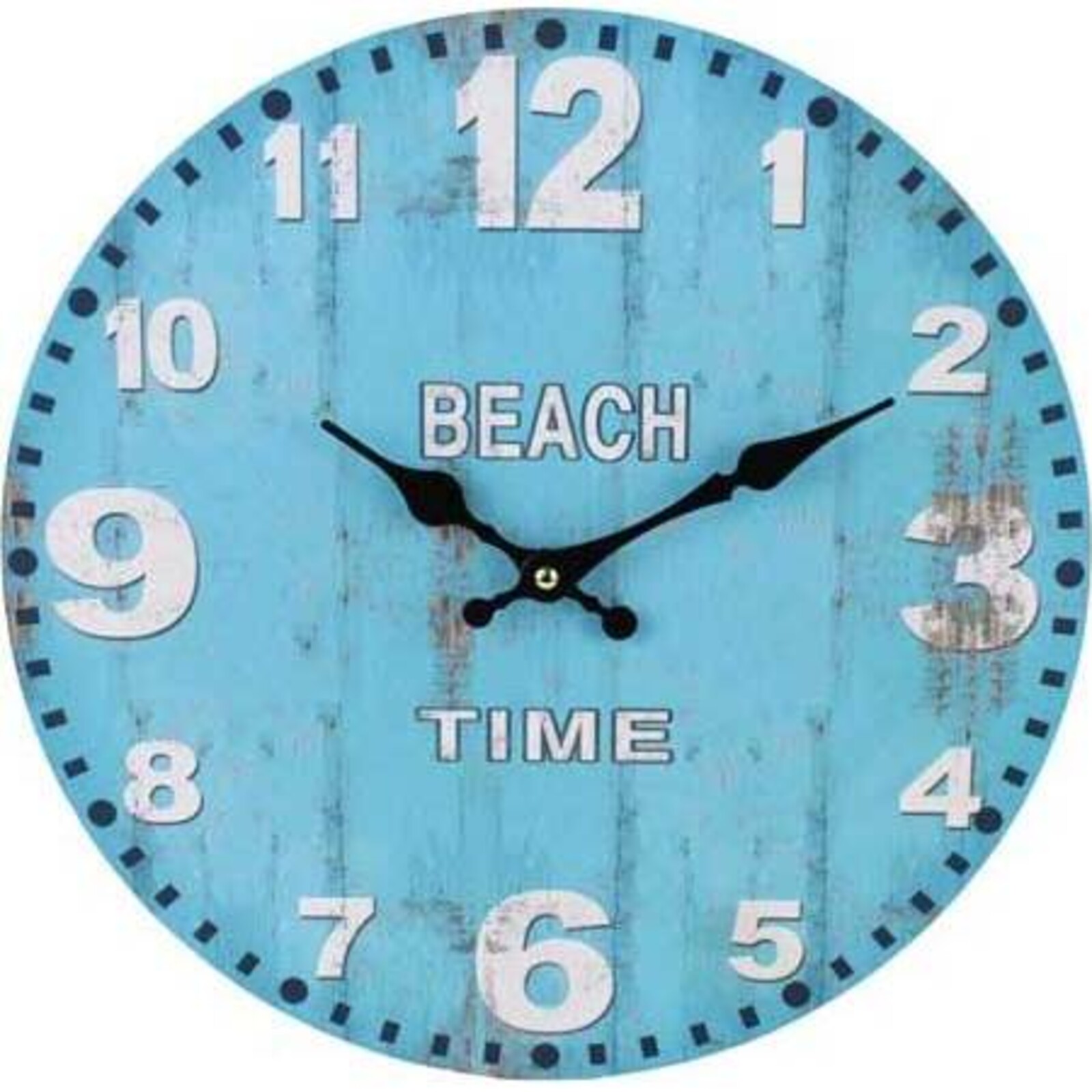 Clock Beach Time Blue 