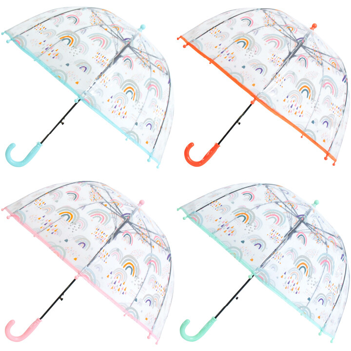 Kids Umbrella Rainbows Asstd