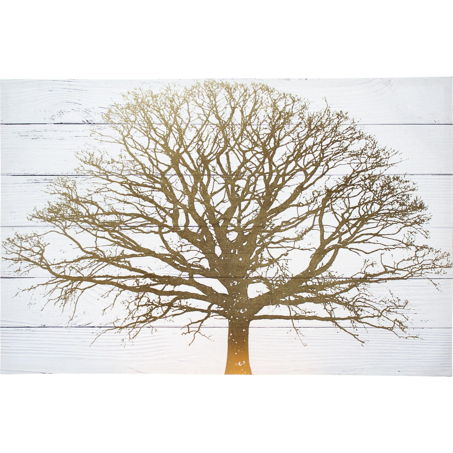 Gold Foil Canvas Tree