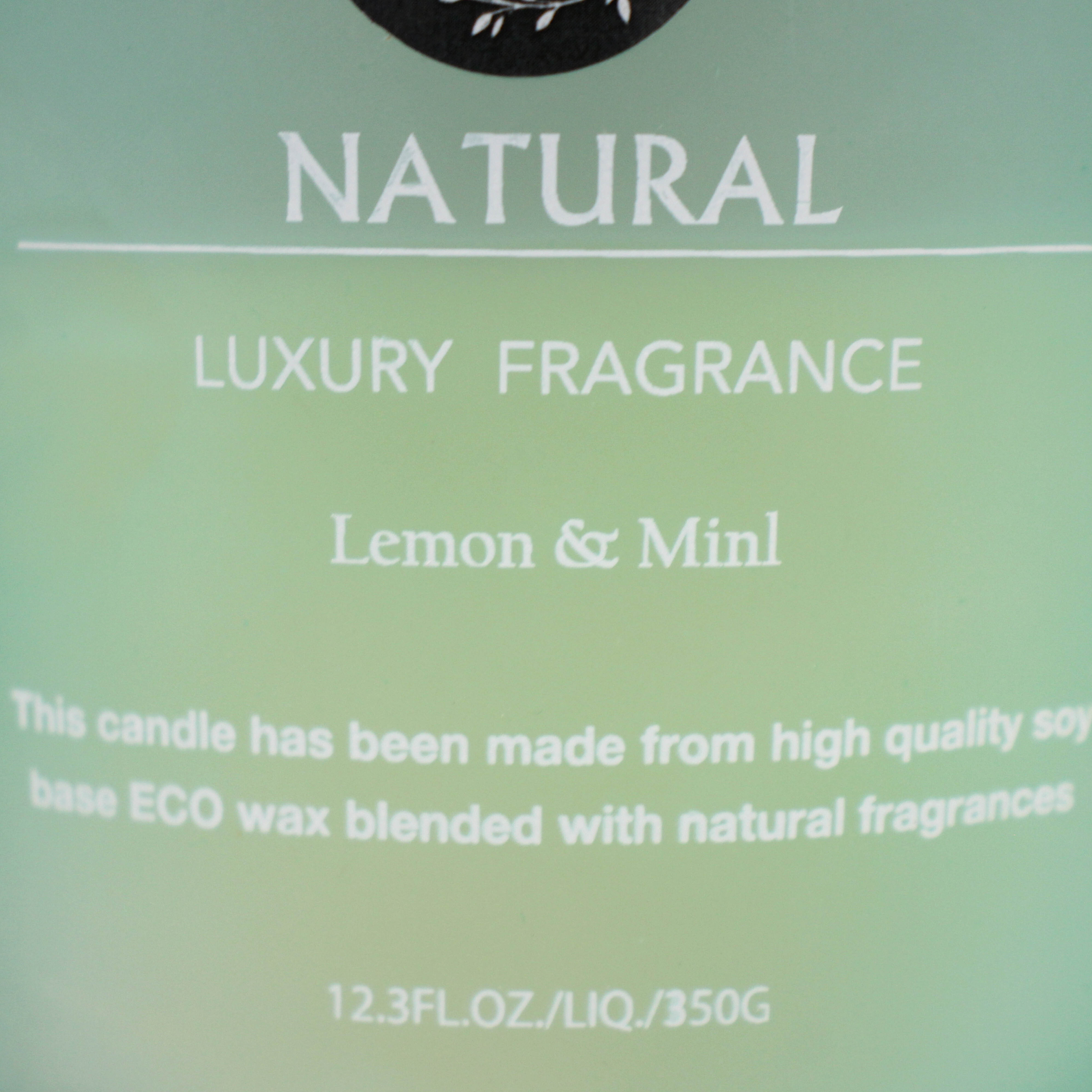 Candle Glass Luxury Lemon & Mint