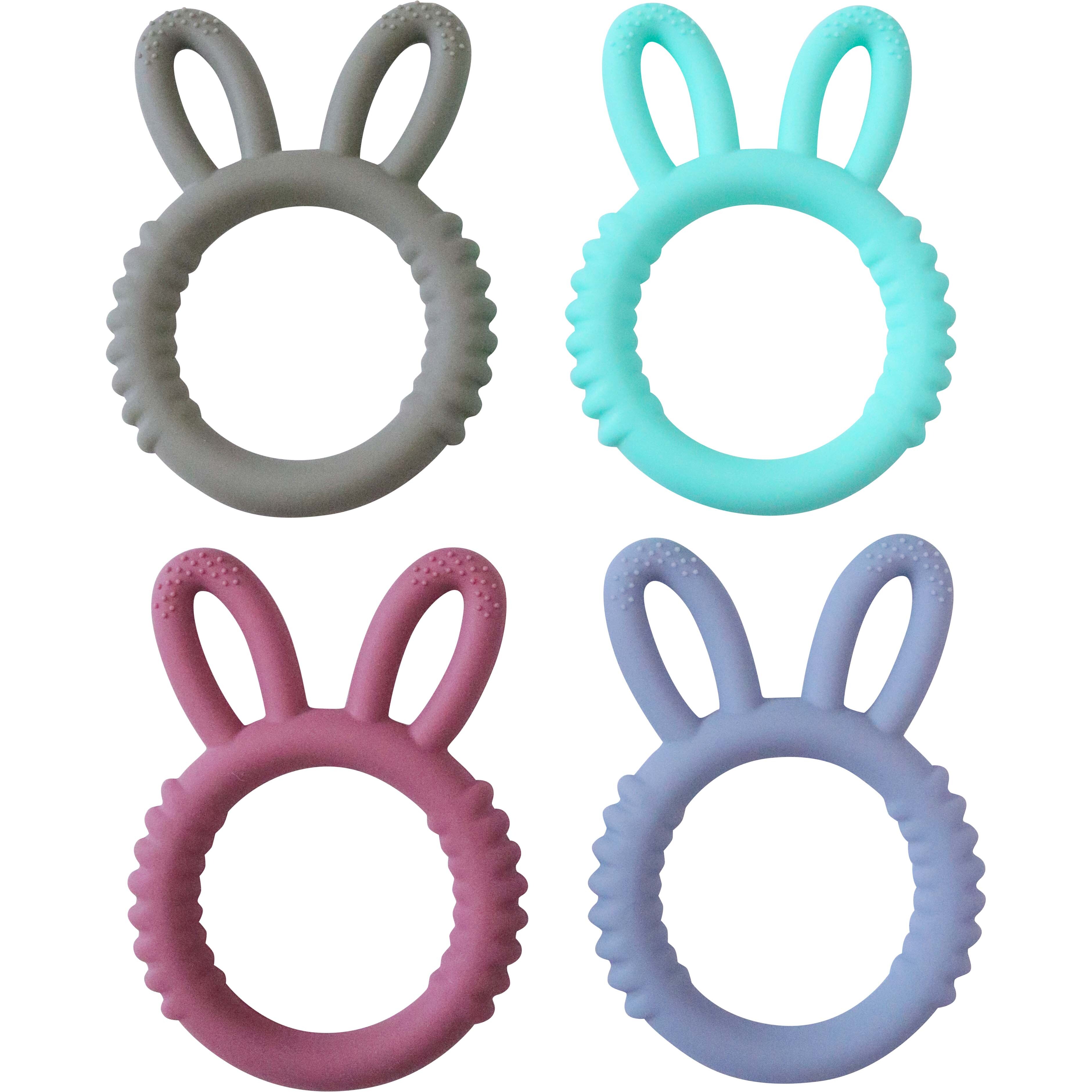 Teether Toy Asstd Bunny Ring