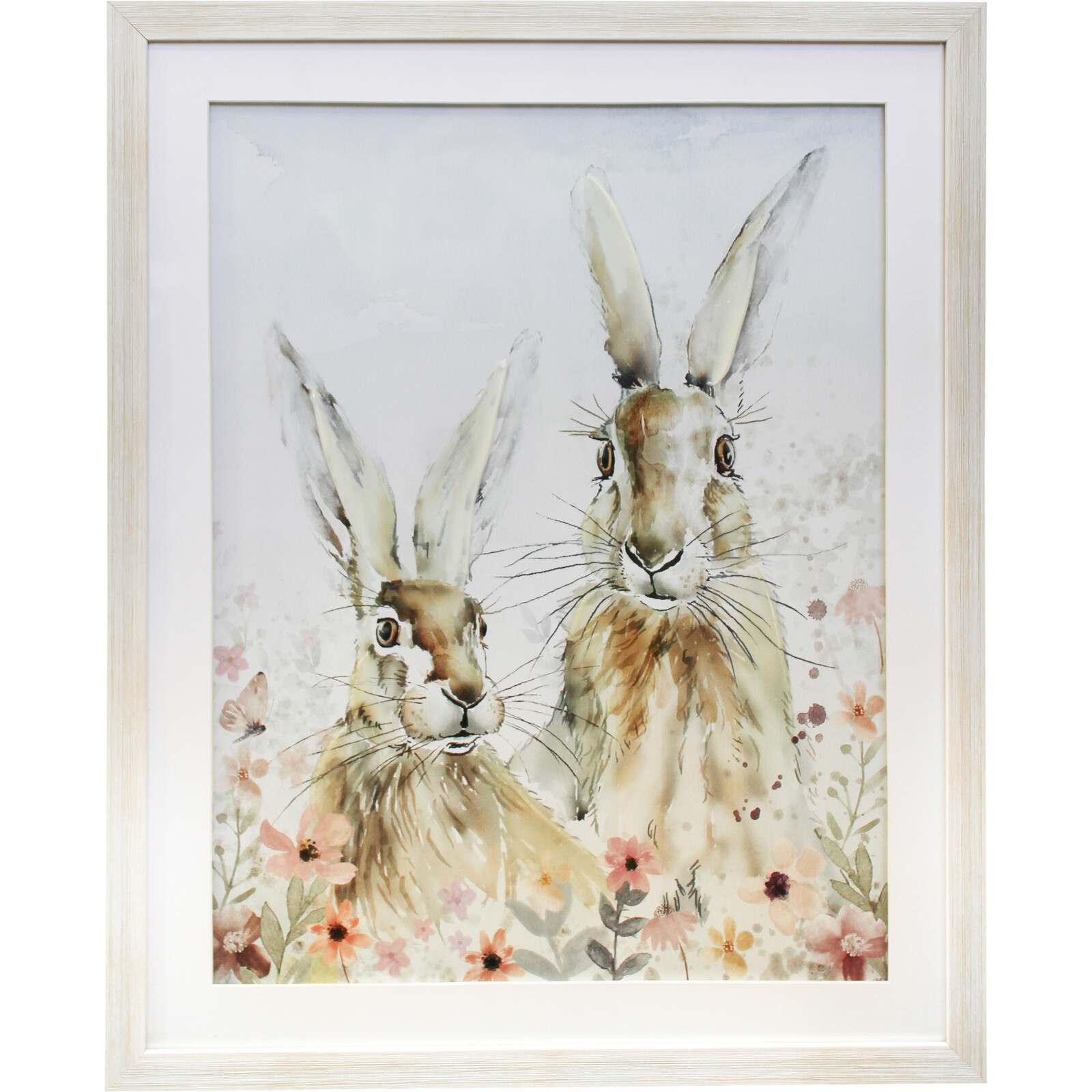 Framed Print Meadow Rabbits