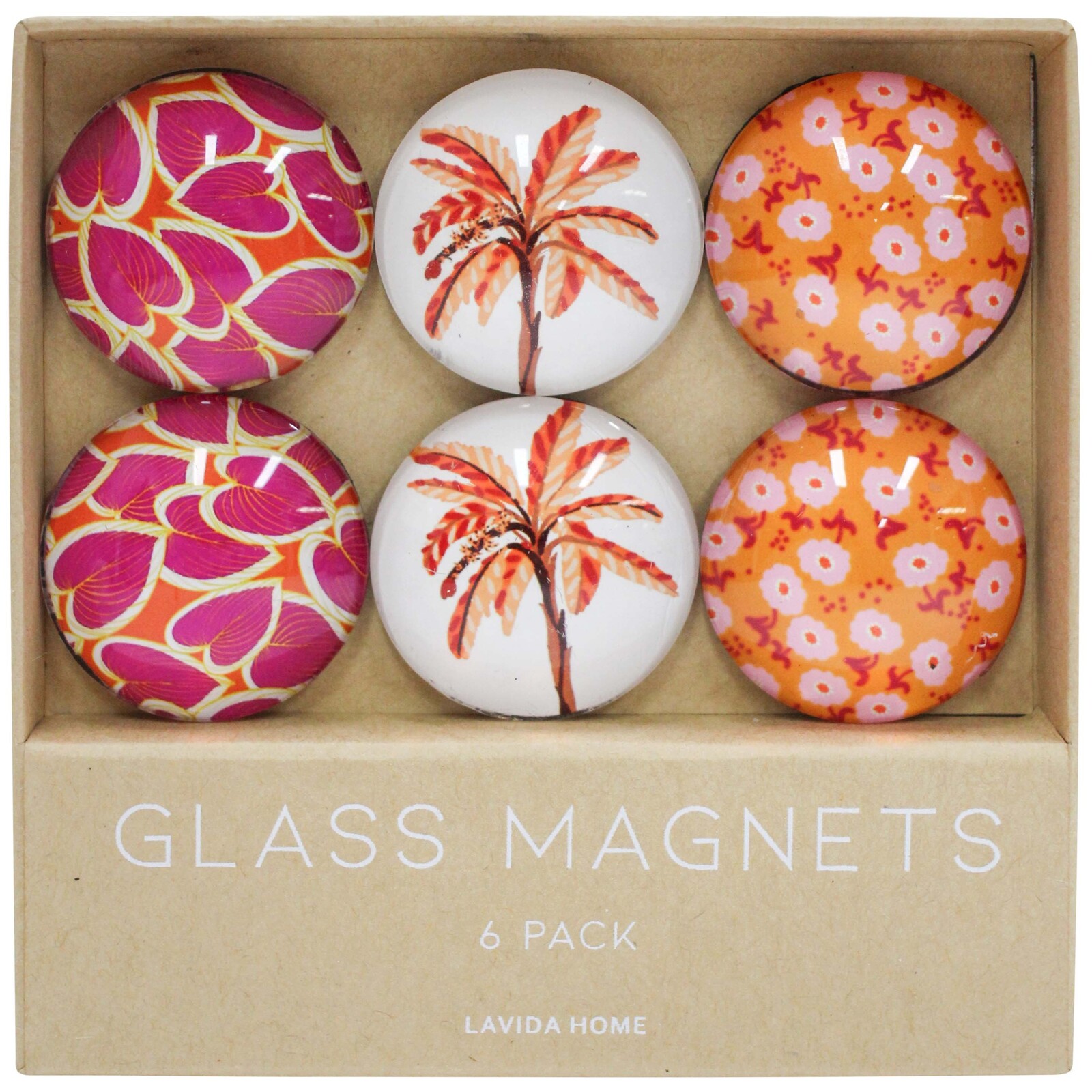 Glass Magnets S/6 Margareta