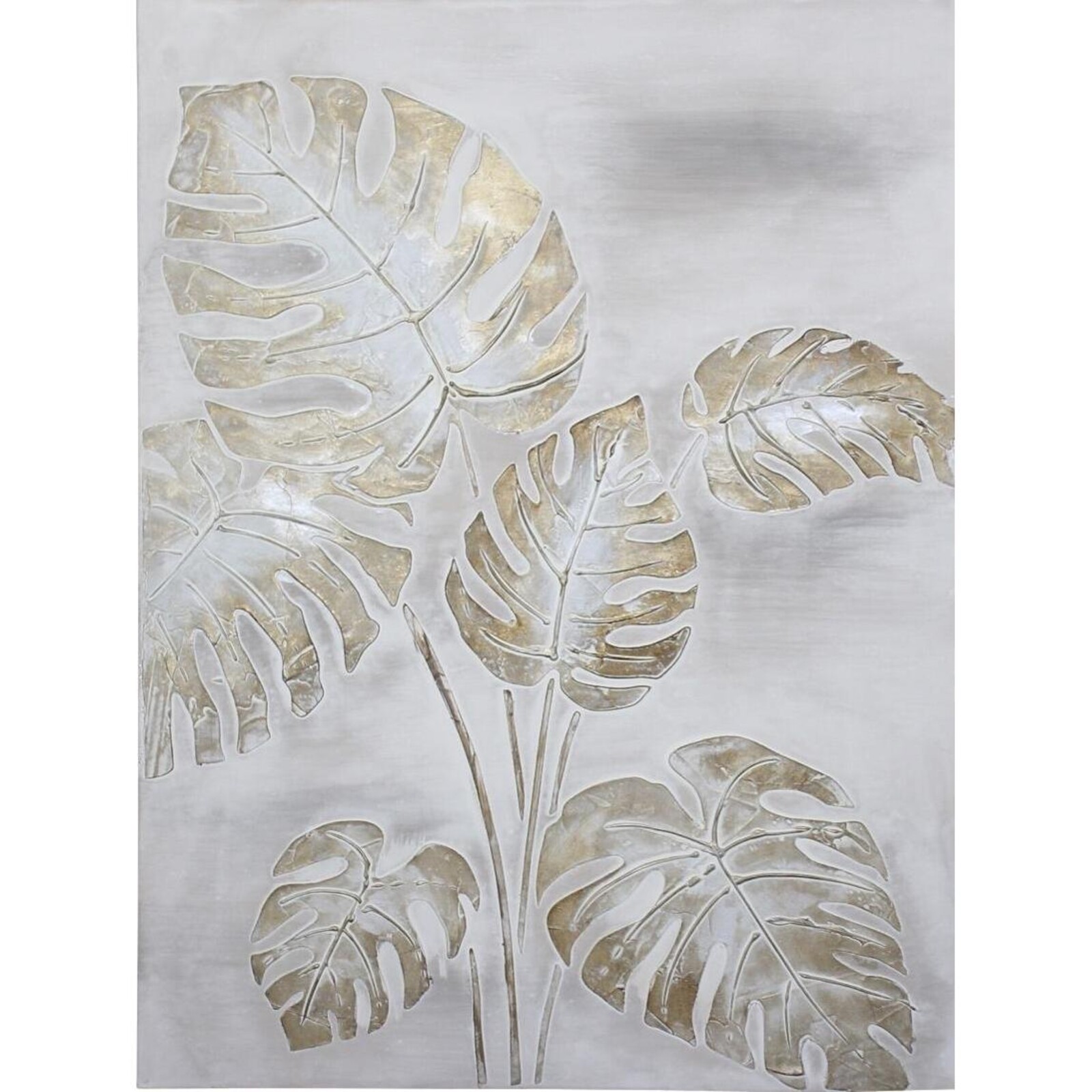 Oil Painting White leaves 