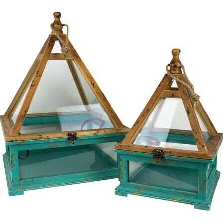 Terrarium Teal S/2