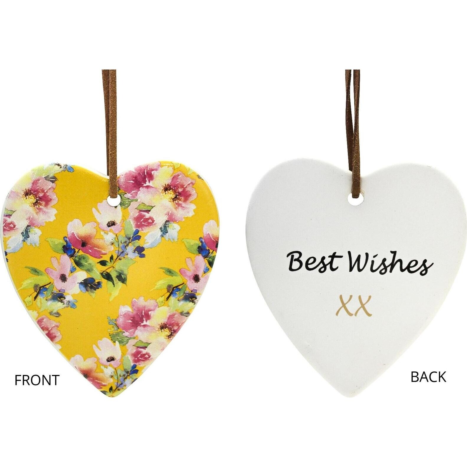 Hanging Heart Sunshine Floral