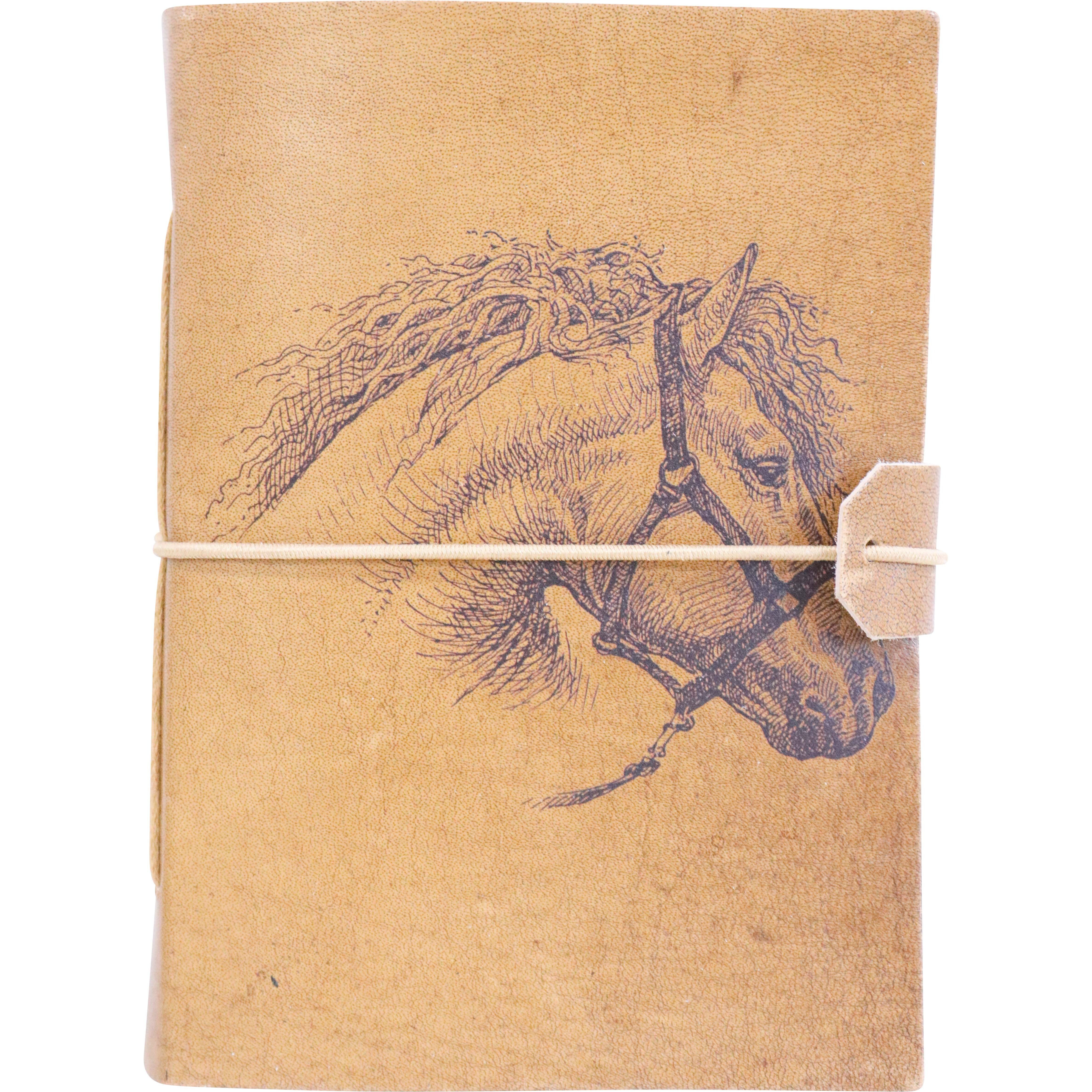 Leather N/Book Horse Head