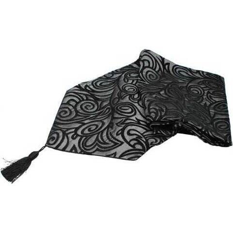 Table Runner - Swirl Black