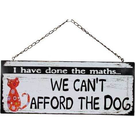 Sign Done the Math Dog