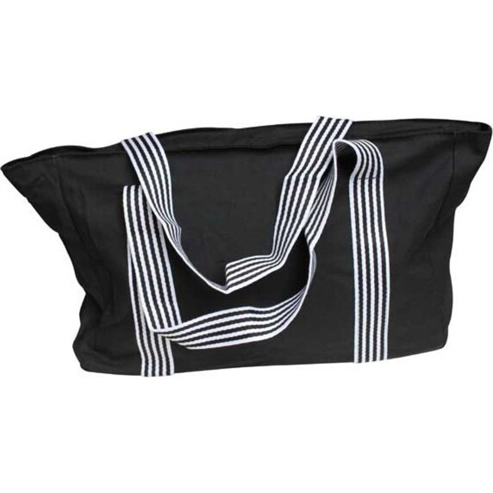 Stripe Handle Bag - Black