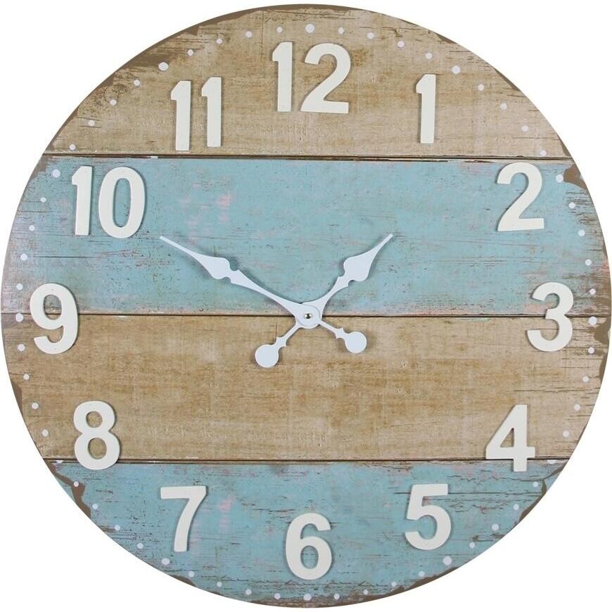 Clock French Blue Stripe Extra Large 77cm