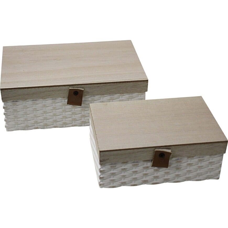 Boxes Weave White S/2