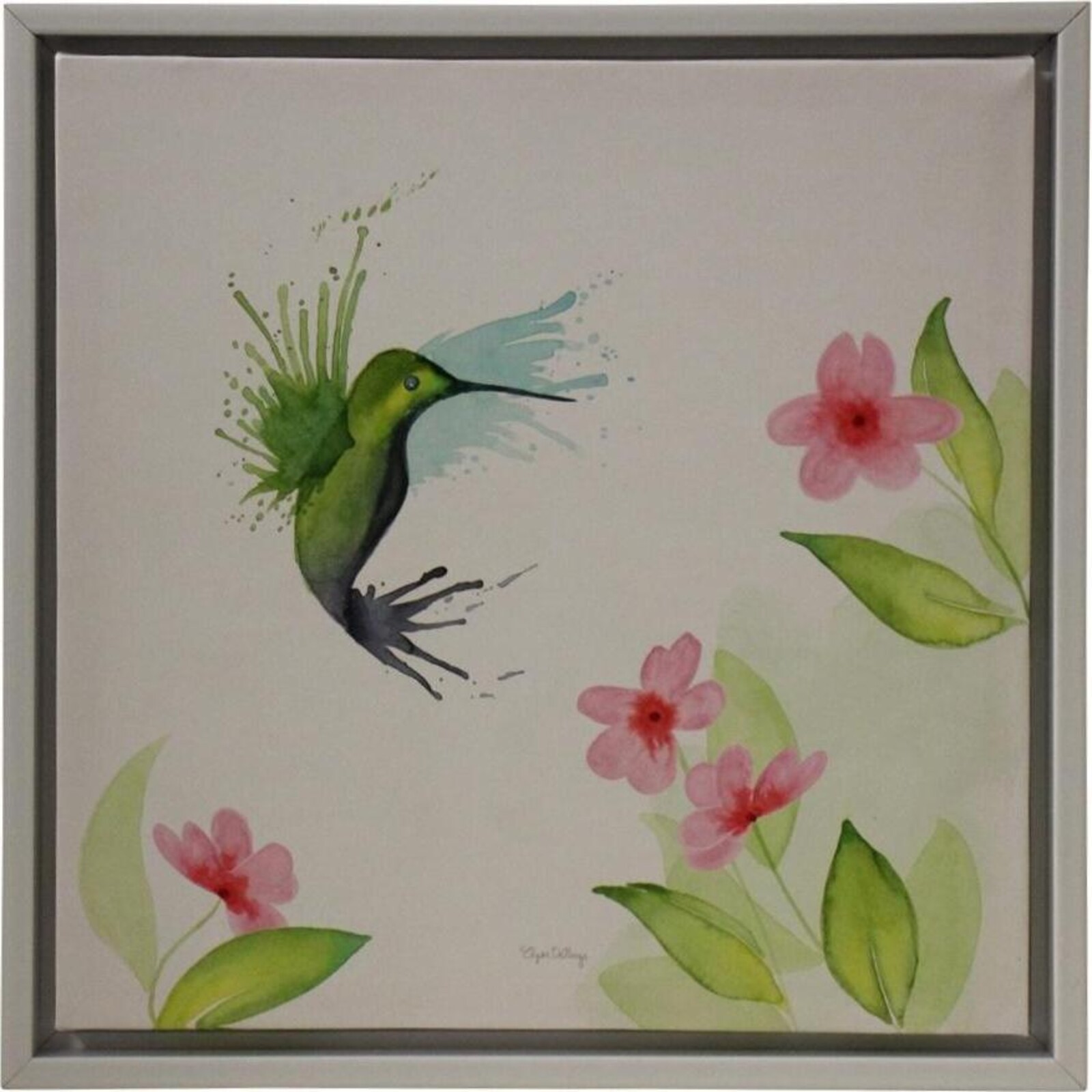 Framed Canvas Hummingbird 1