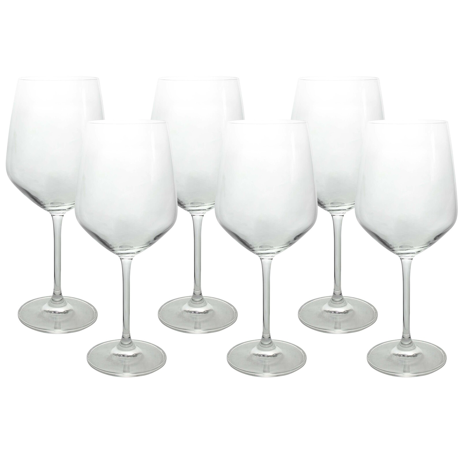 Wine Glass S/6 Curve Red