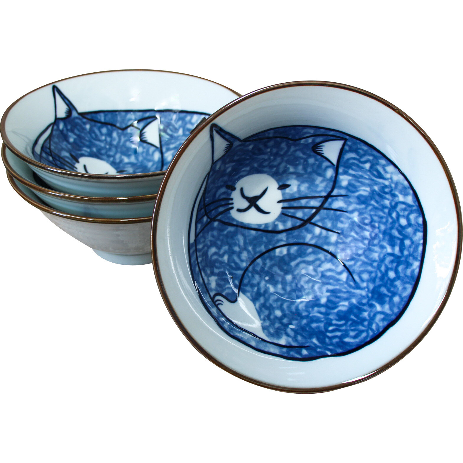 Bowl Sleepy Cat Lrg - Piece