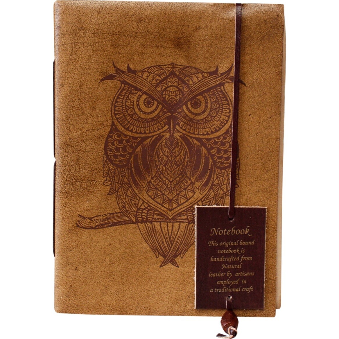 Leather Notebook Owl