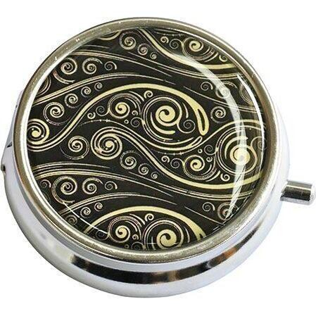 Pill Box BW Swirl