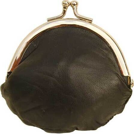 Leather Purse Rond Black