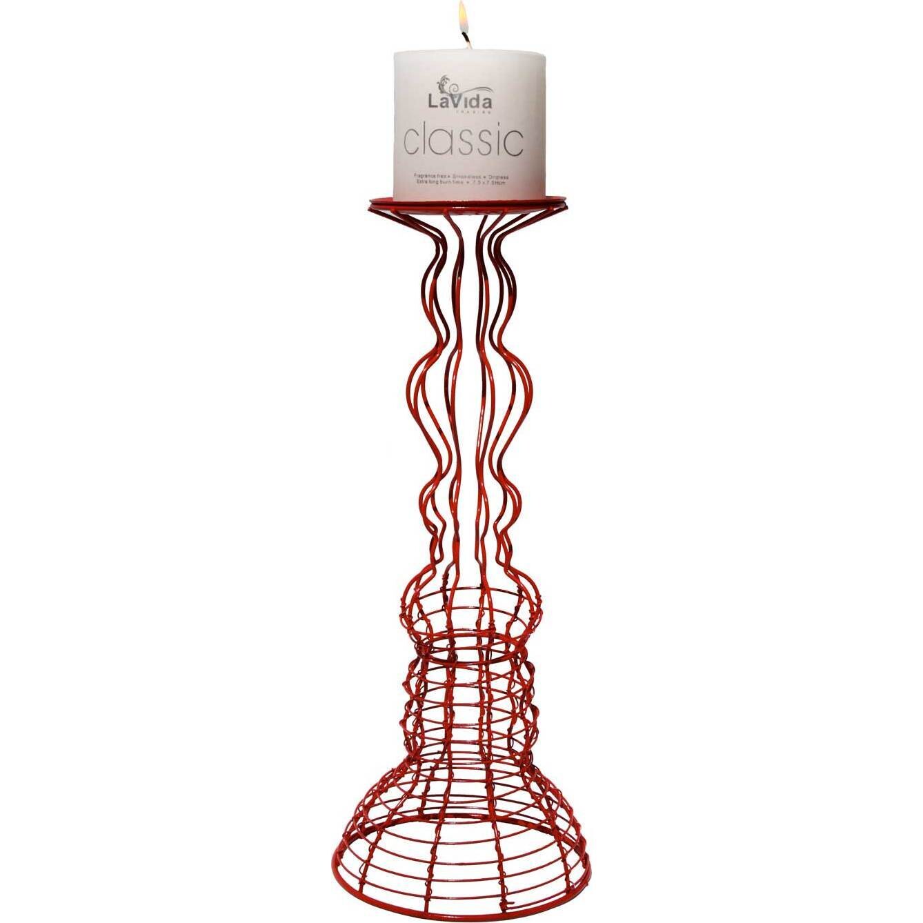 Candlestick Alambre Red 