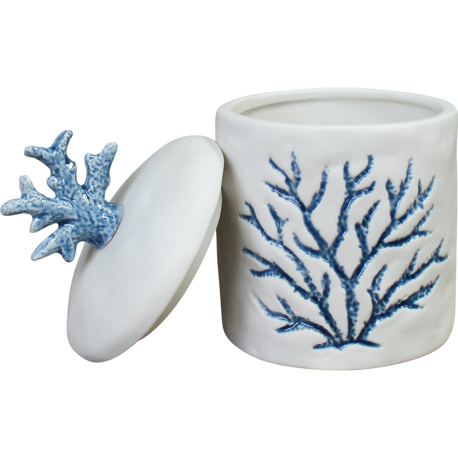 Trinket Box Coral Blue Sml