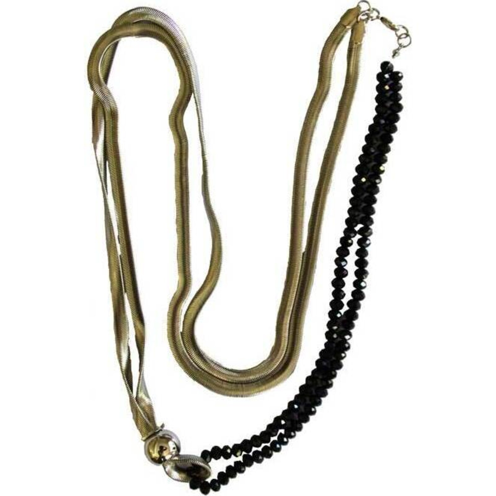 Necklace Jet Snake Chain