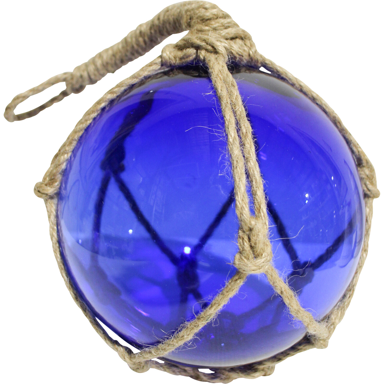 Glass Rope Ball Med Cobalt