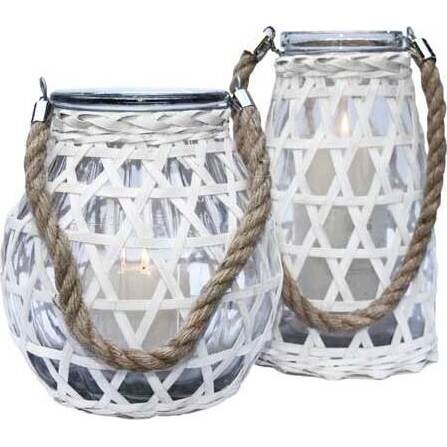 Glass Lantern Grey Tessuti