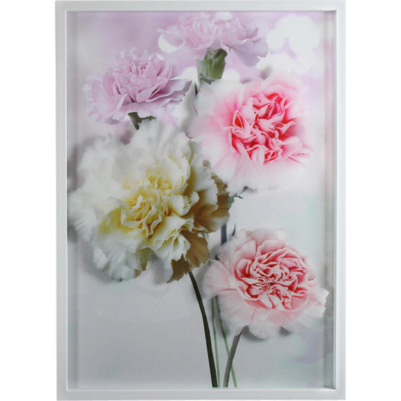 Framed Multi Flower Pink