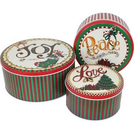 Cake Tins Christmas Joy S/3