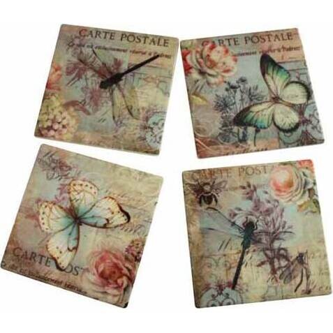 Coasters - Butterflies - set 4 