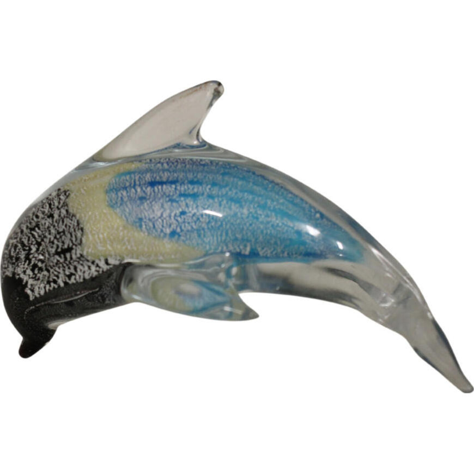 Glass Dolphin Blue/White