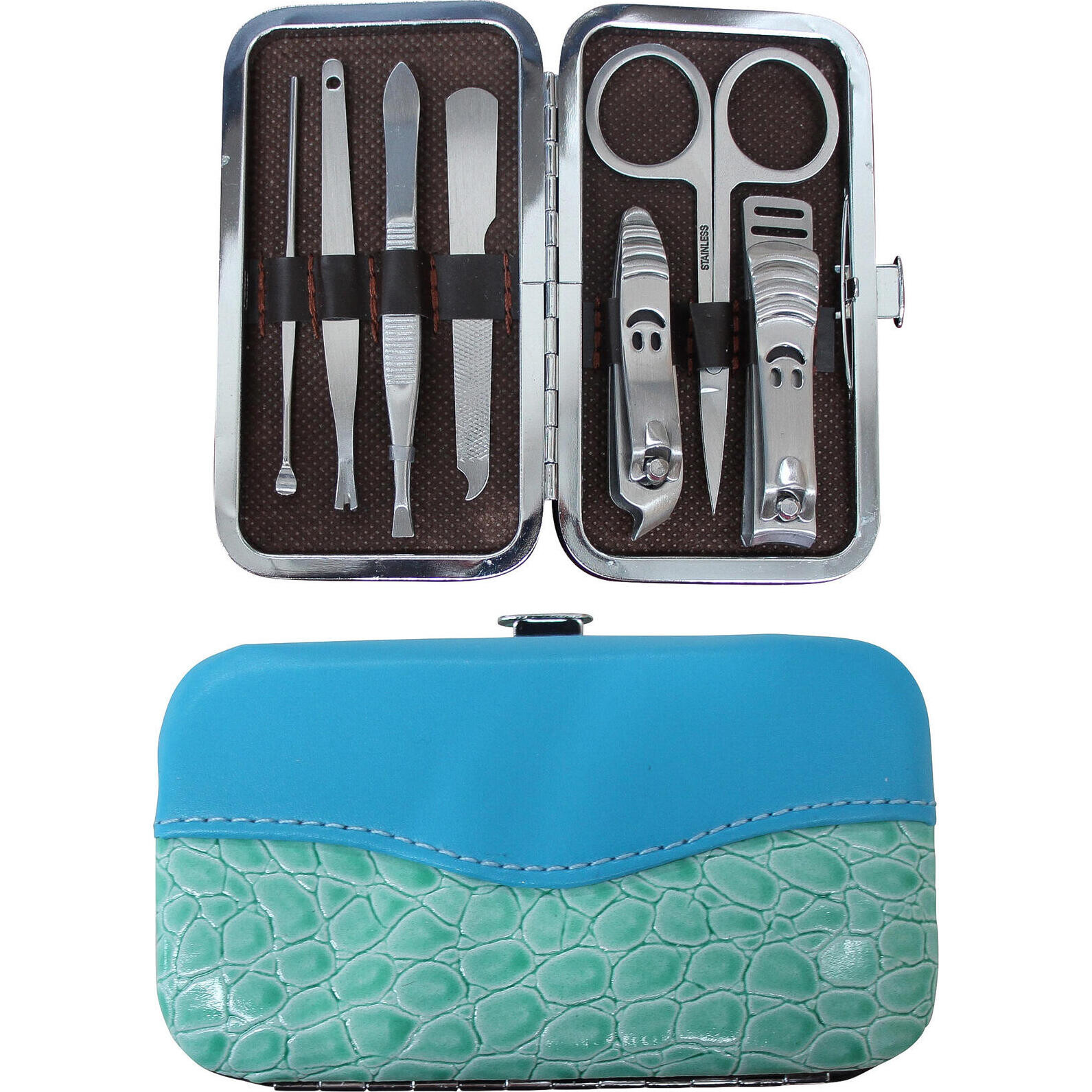 Manicure Set Croc Aqua