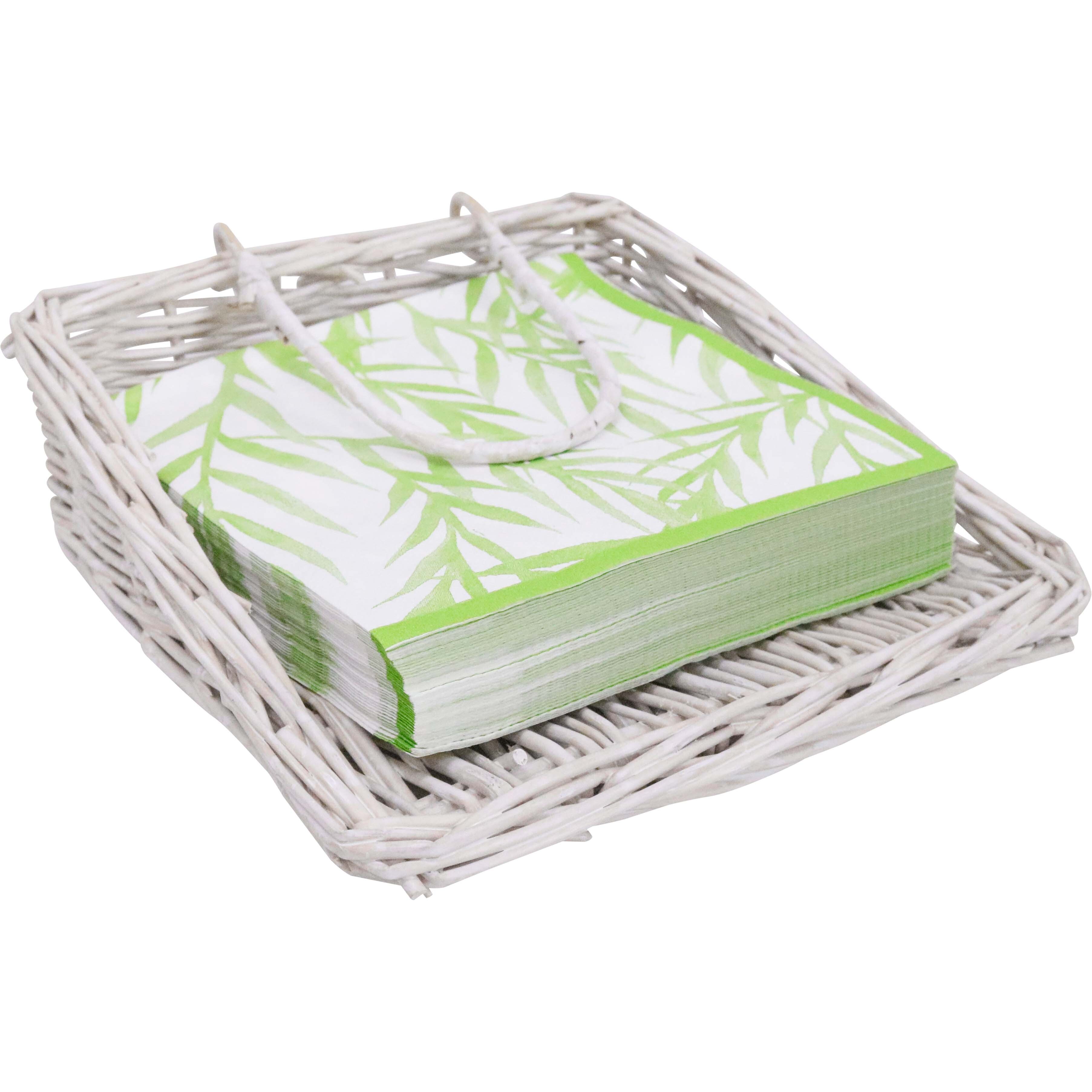 Napkin Holder White Wicker