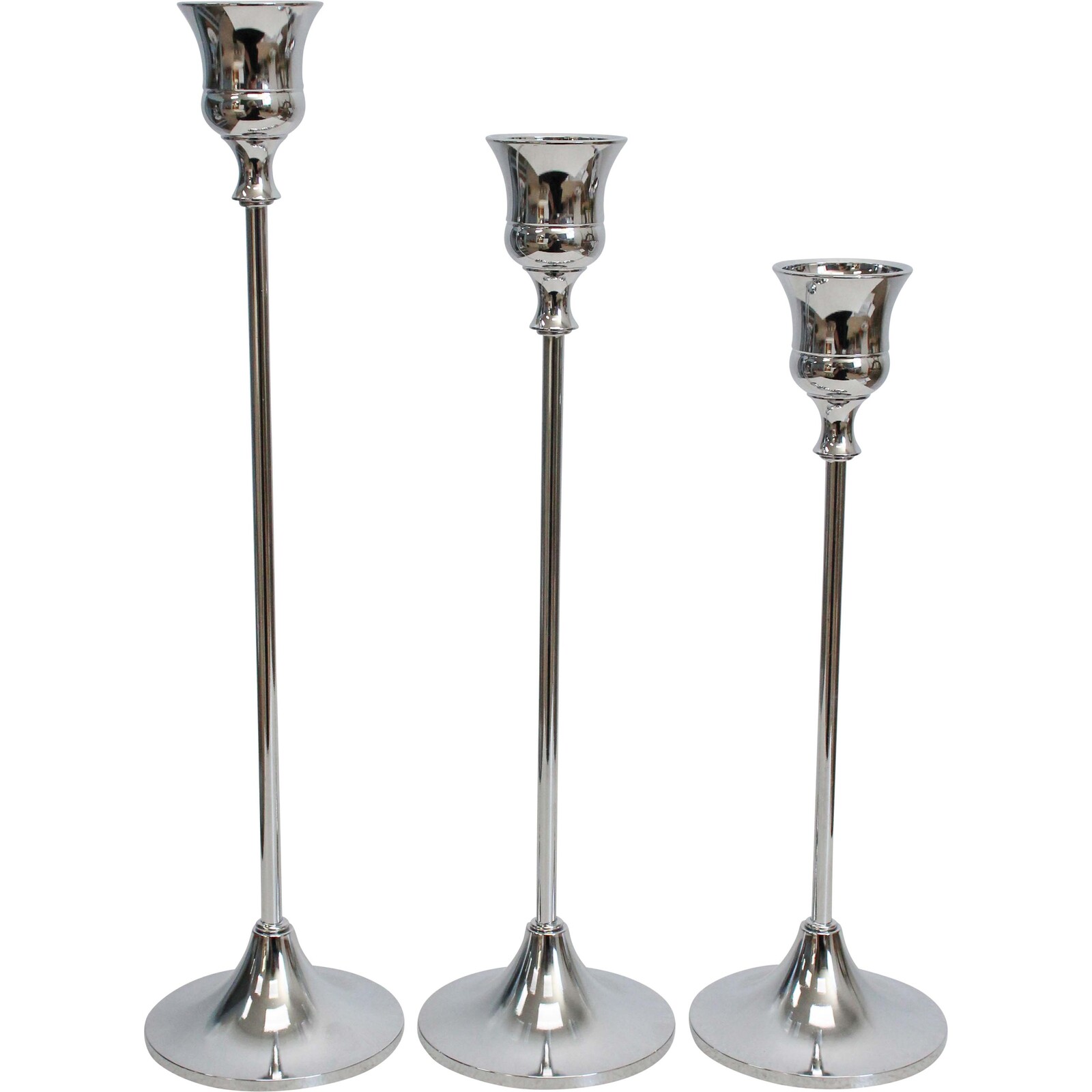 Candleholders S/3 Silver