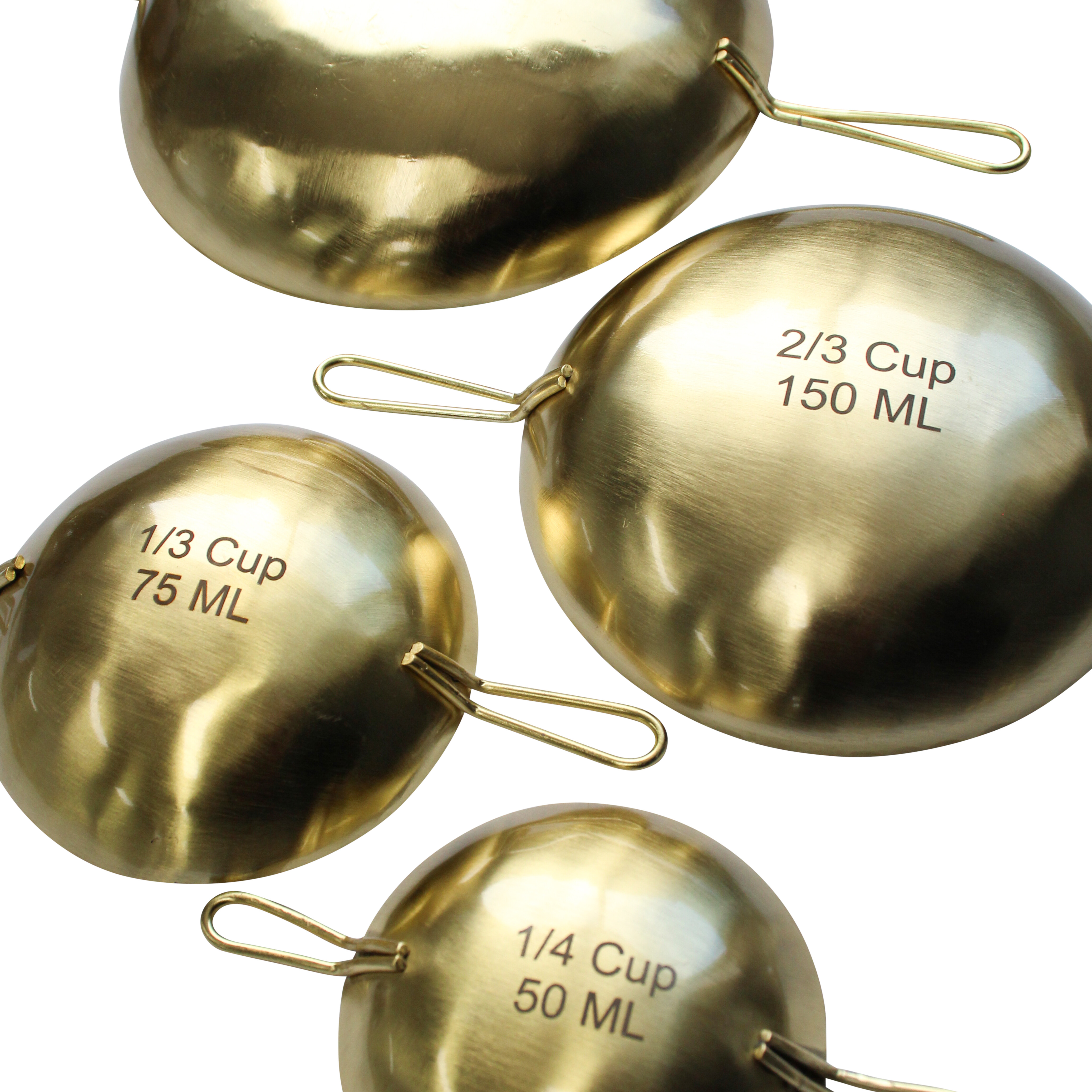 Servers/Measure Cup S/4Brass/Enamel