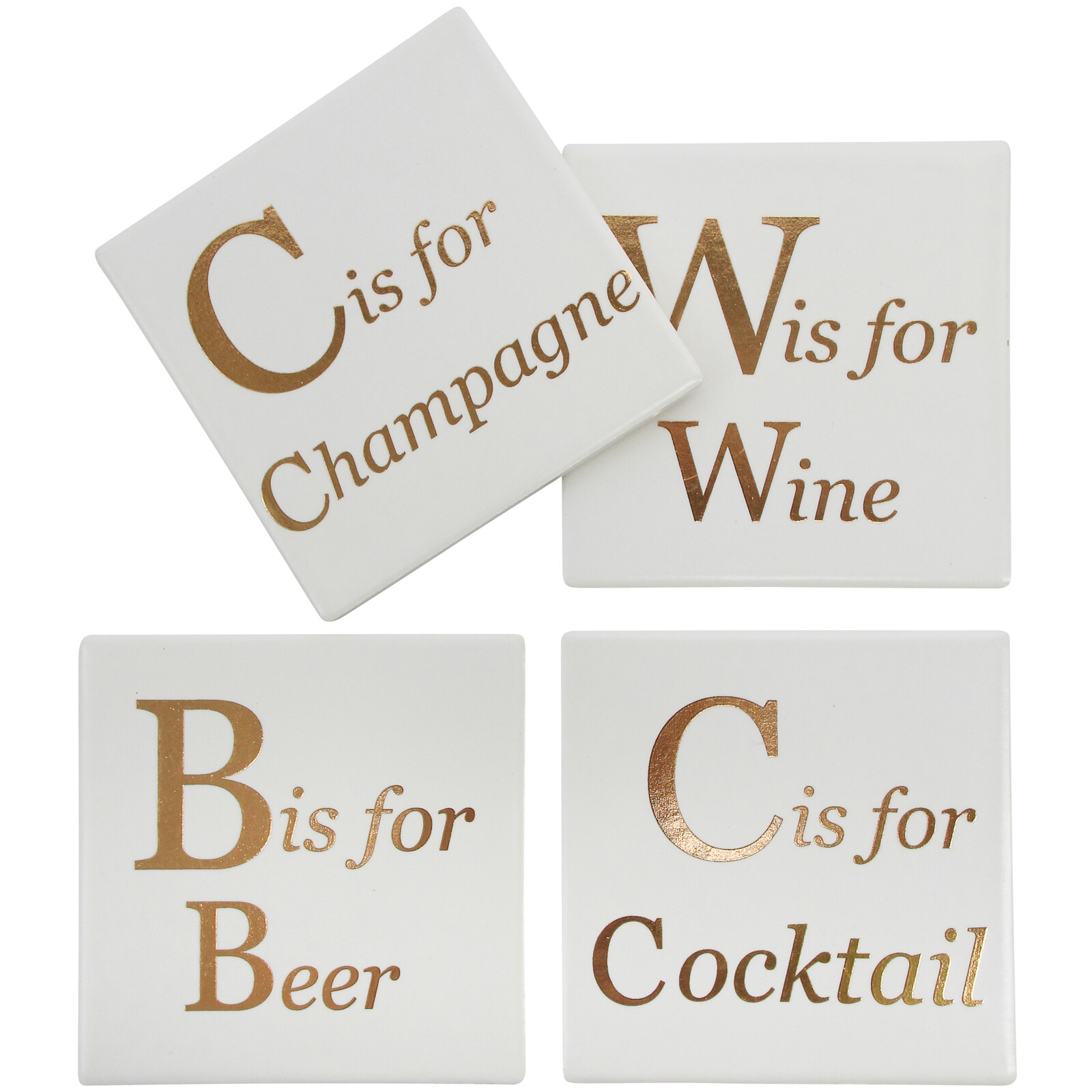 Coasters W is for Wine S/4