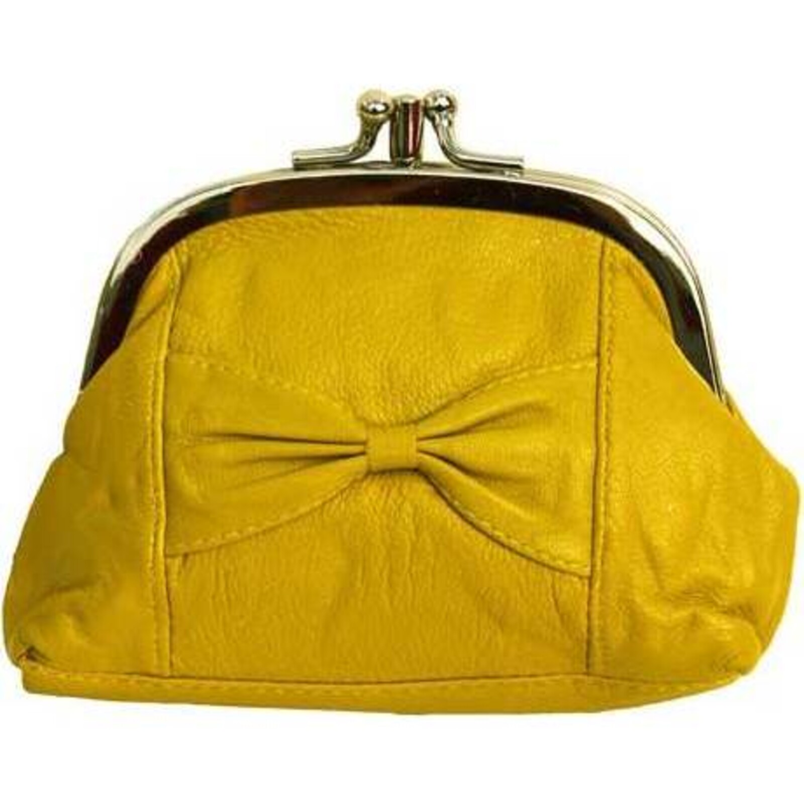 Leather Purse Bow Lime