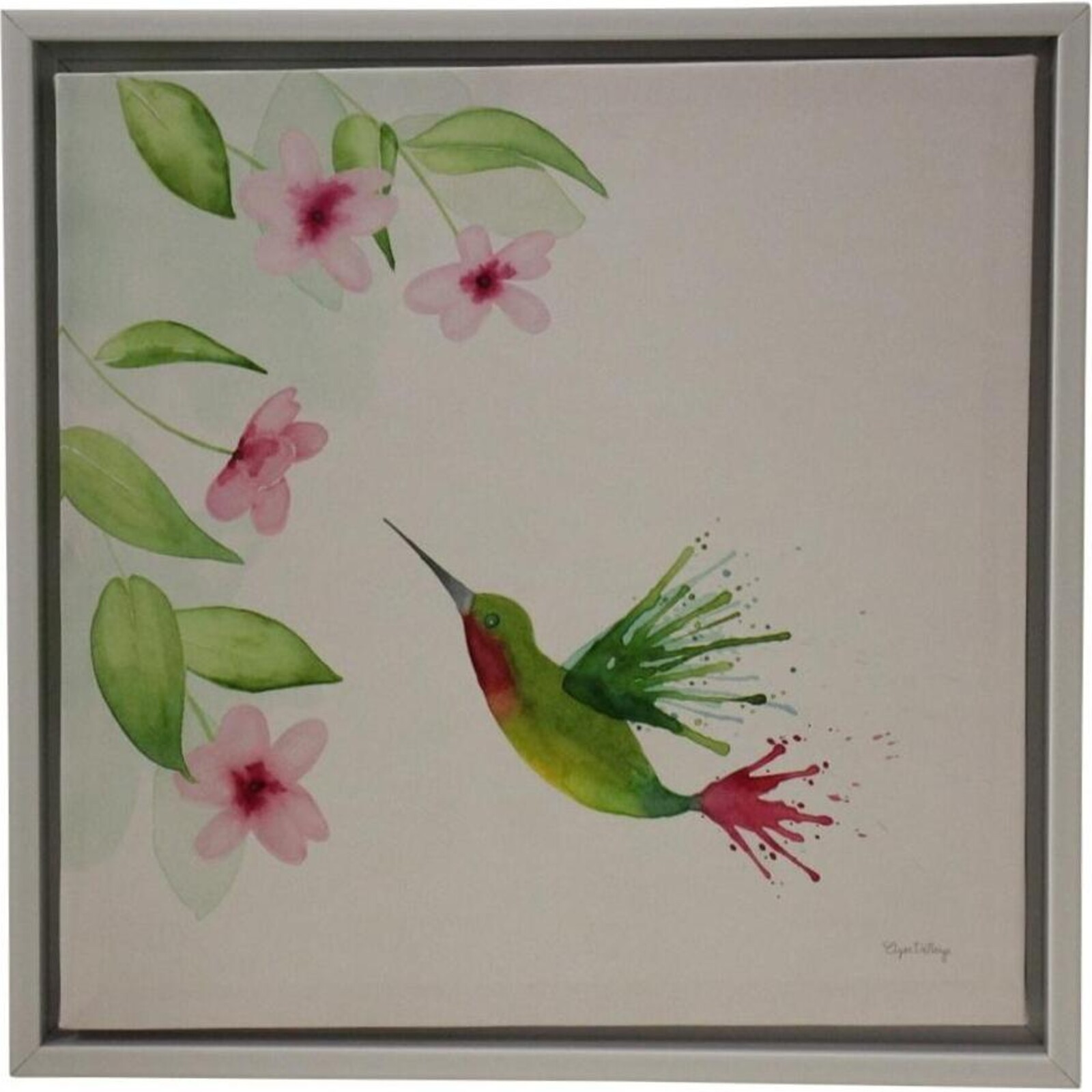Framed Canvas Hummingbird 2