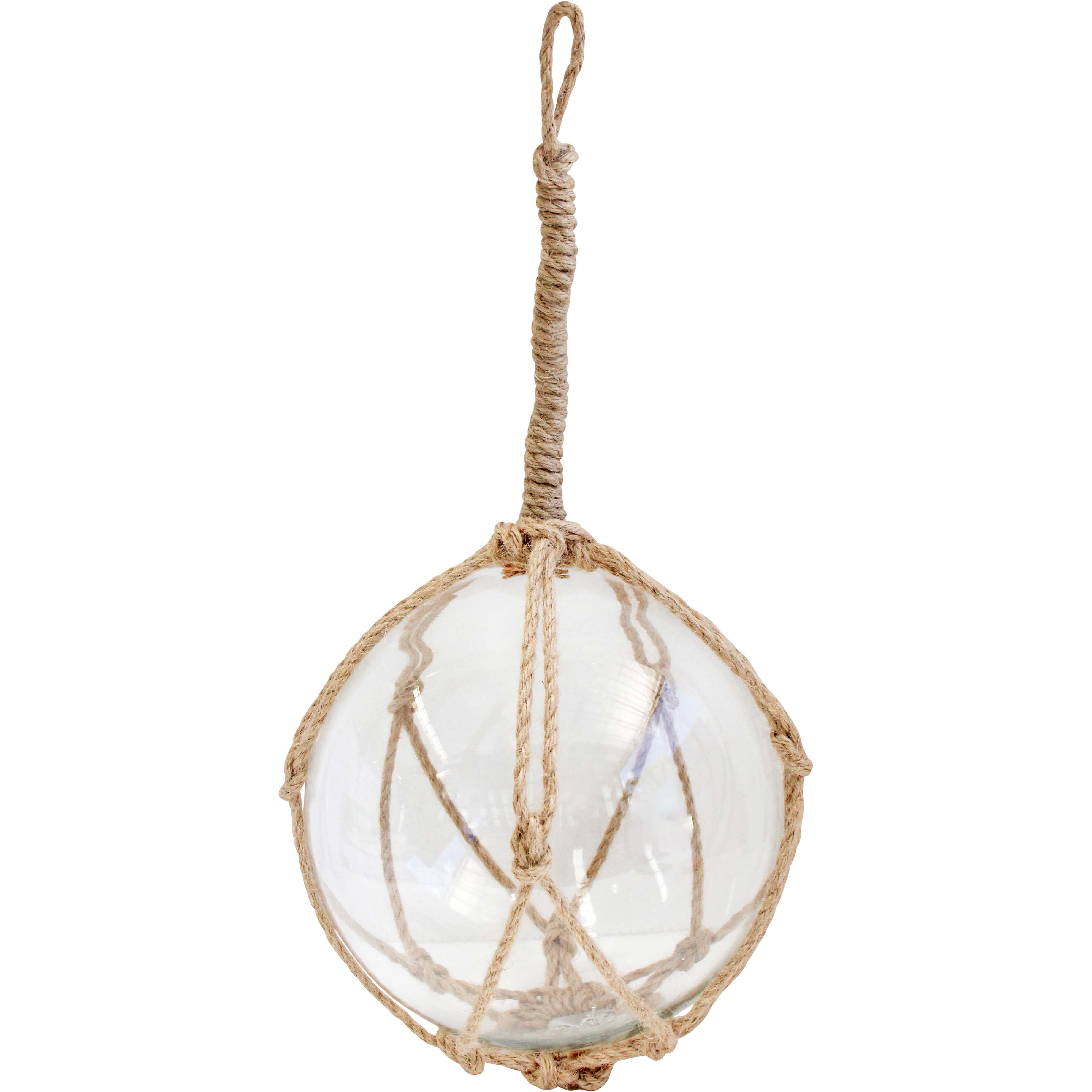 Glass Rope Ball Lrg Clear